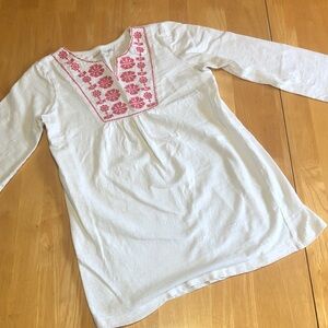 Garnet Hill embroidered tunic top